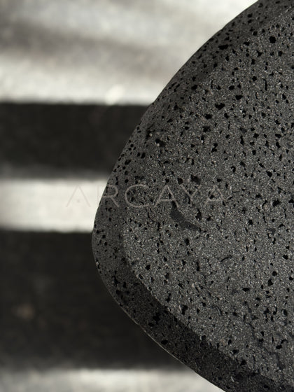 Volcanic Stone Sculptural Side Table - scene