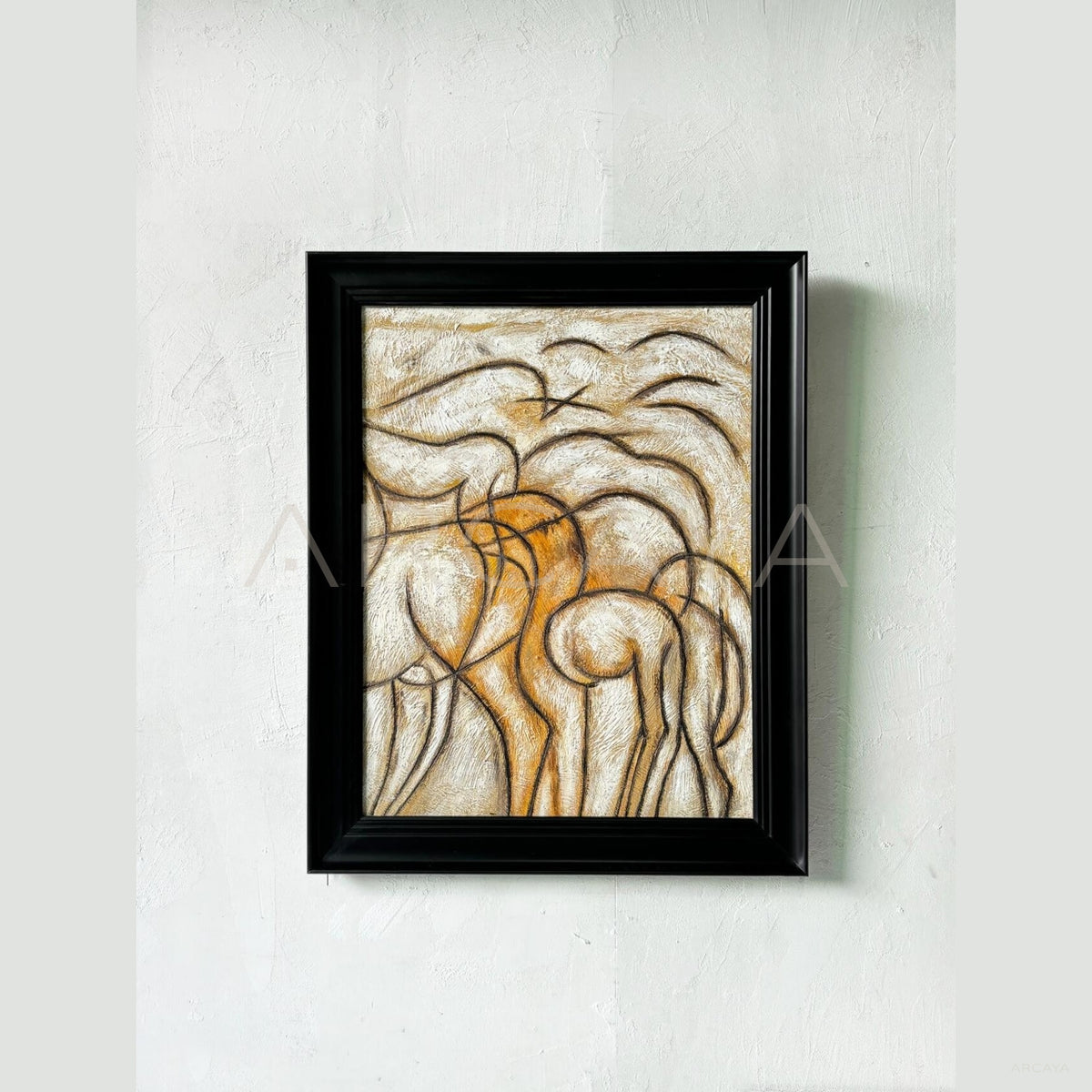 Hand Painted Wall Art Lifestyle in detail