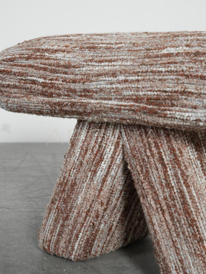 Bulbsquare Cotton Linen Vanity Stool - detail