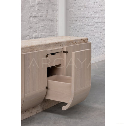 Aston Travertine Oak Sideboard - scene