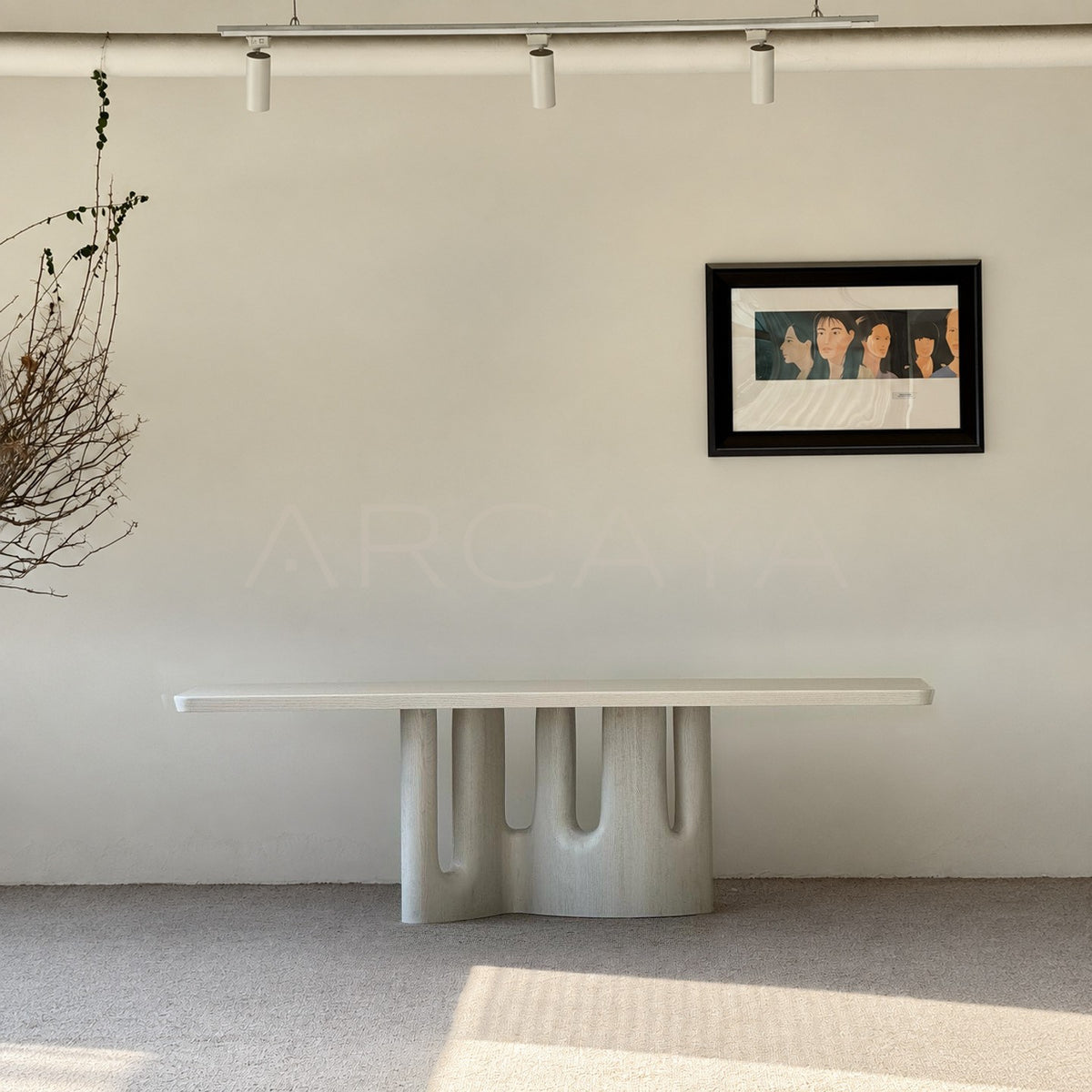 Original Mid Century White Dining Table - main