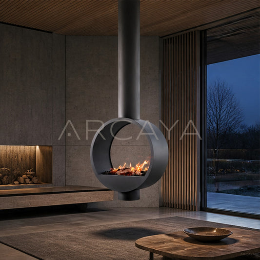 Pearl Hanging Fireplace - scene