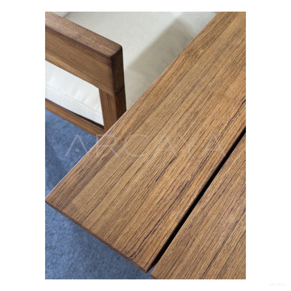 Balmain Burmese Teak Outdoor Dining Set - scene