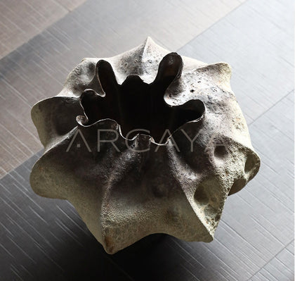Wabi Sabi Hand Pinched Textured Ceramic Vase - scene
