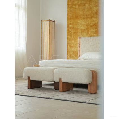 Lotus Root Modular Upholstered Bench - scene