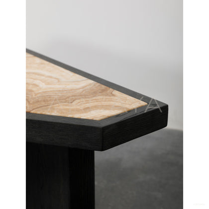 Polygon Patchwork Marble Low Table - scene