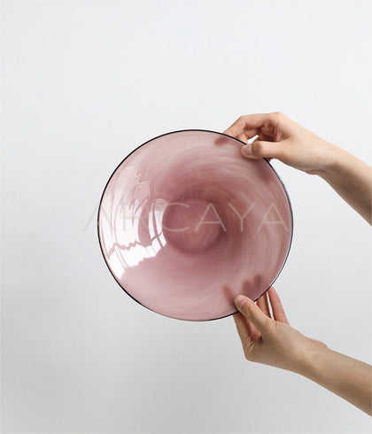 Glass Fruit Bowl Coffee Table - scene