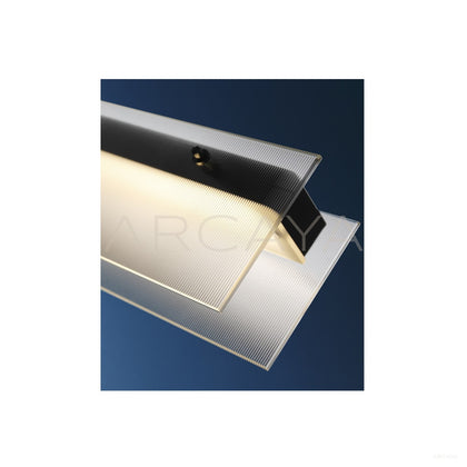 Linear Ribbed Glass Pendant Light 21840 - scene