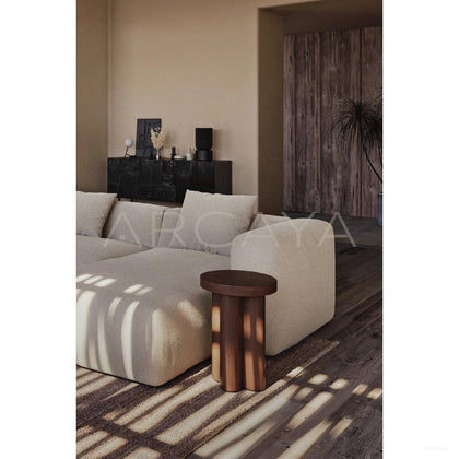 Champagne Teak Side Table - scene