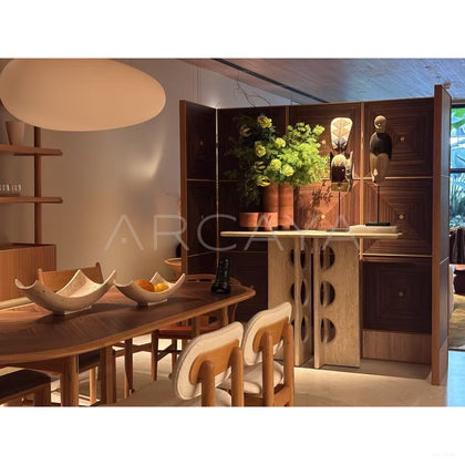 Designer Folding Screen Woodform - scene