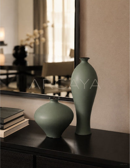New Chinese Celadon Ceramic Vase - scene