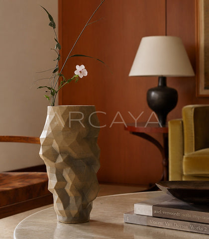 Handmade 3D Angular Ceramic Vase - scene