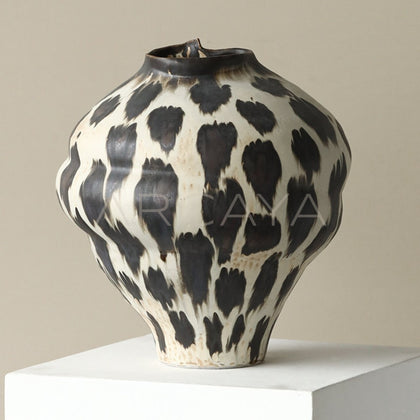 Ink Spot Textured Ceramic Vase - main