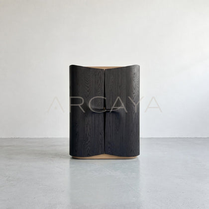 Hand Carved Mid Century Cabinet - main