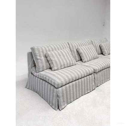 Striped Sectional Sofa - scene