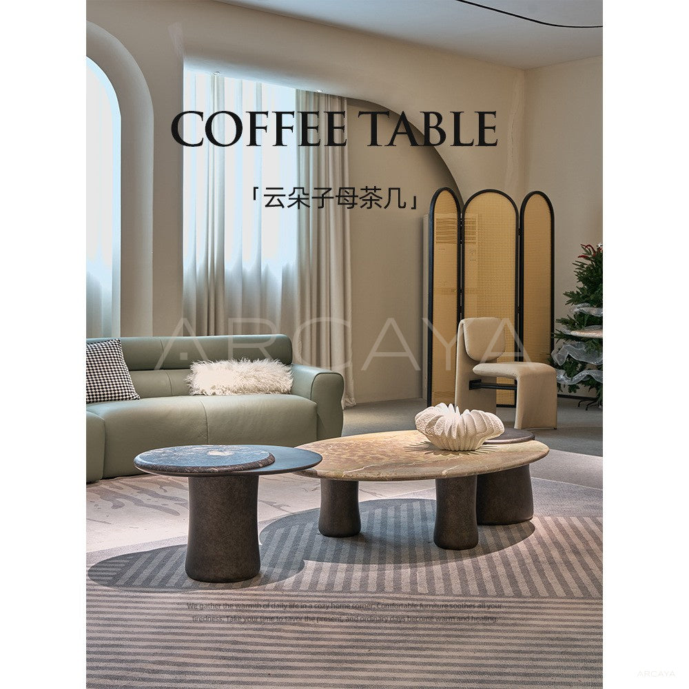 Cloud Stone Nesting Coffee Table in detail