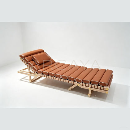 Leather Chaise Lounge Chair - scene