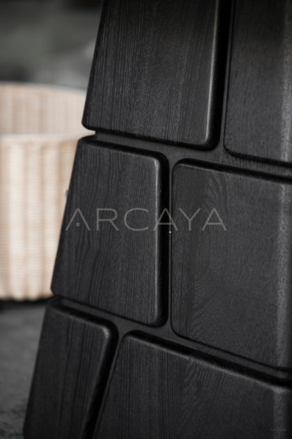 Charcoal Black Low Coffee Table - detail