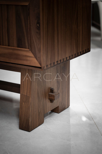 Black Walnut Solid Wood Sideboard - detail