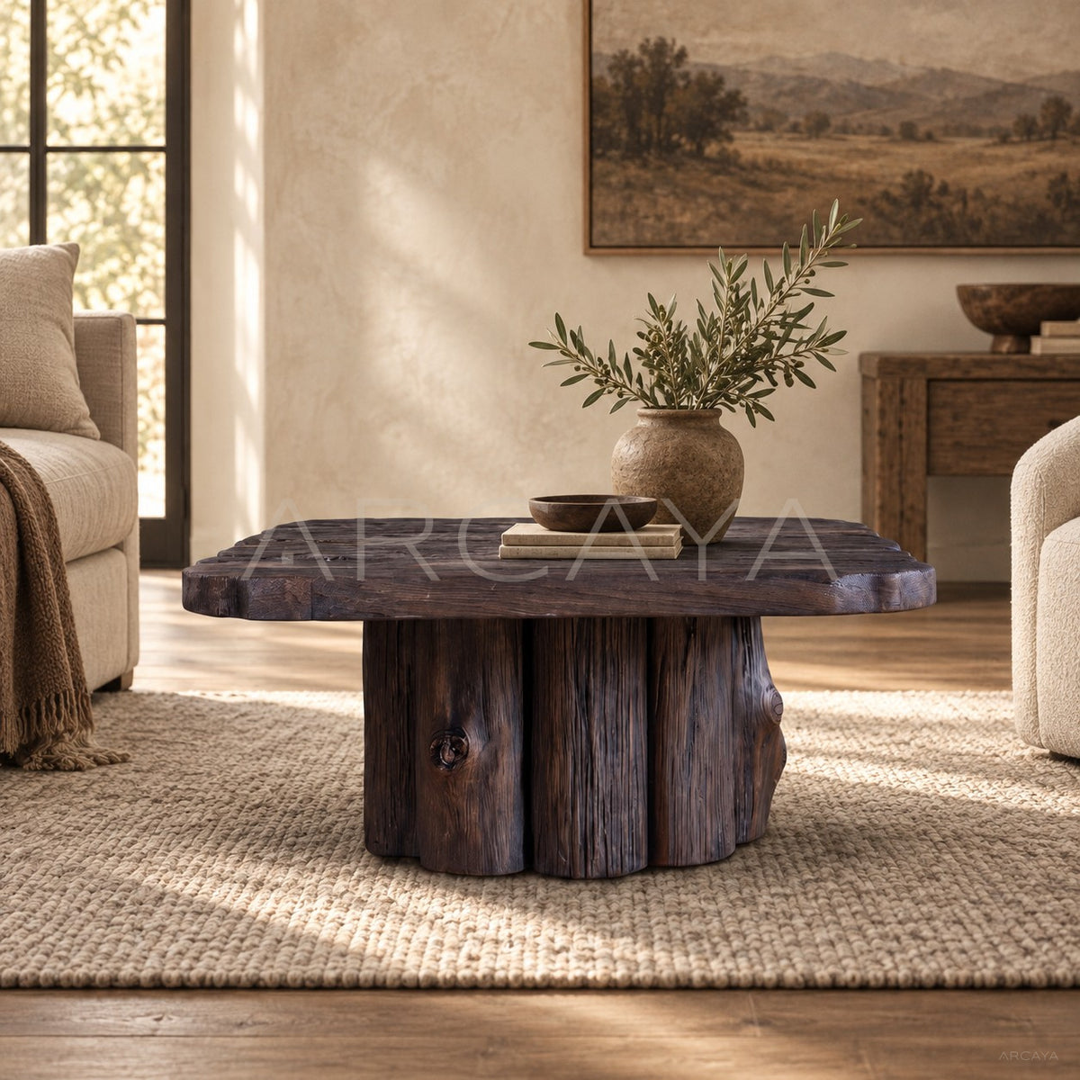 Root Tree Stump Coffee Table in detail