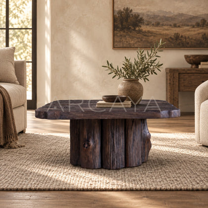 Root Tree Stump Coffee Table - scene