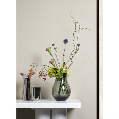 Minimalist Clear Glass Peony Vase - scene