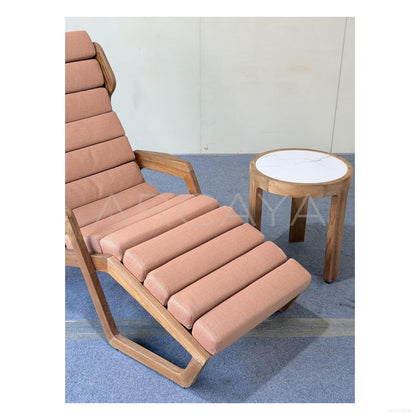 Teak Heritage Outdoor Lounger - scene