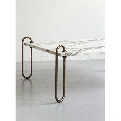 Square Marble Coffee Table - scene