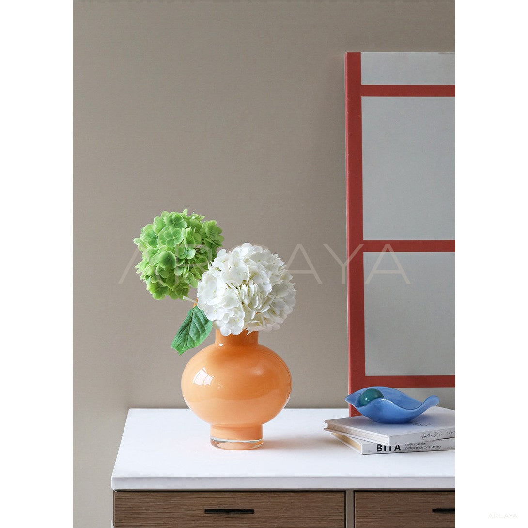 French Mid Century Glass Vase in detail