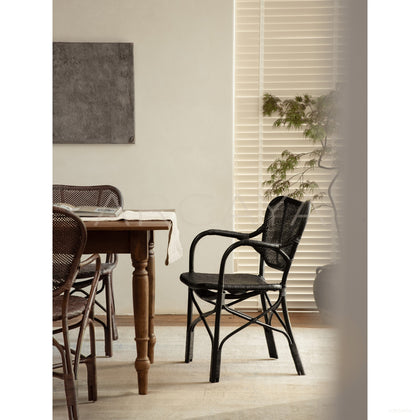 Fan Back Rattan Chair - scene