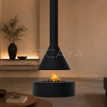 Burnell Hanging Fireplace - scene