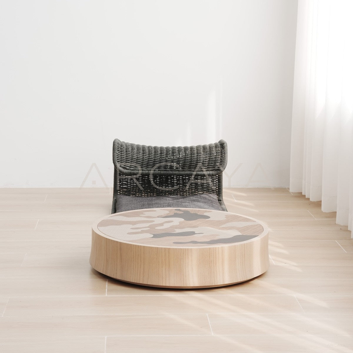 Yiduo Rattan Lounge Chair And Coffee Table - main