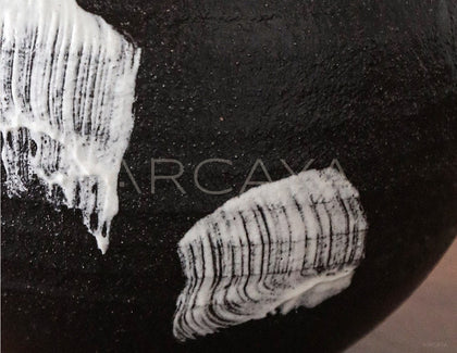 Sunxun Collab Black Brushed Ceramic Vase - scene
