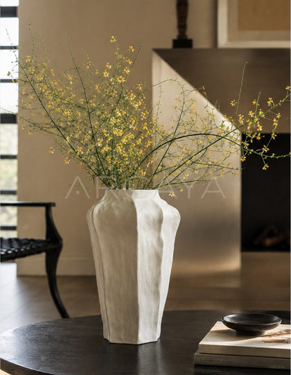 Handmade Sand Multi Faceted Ceramic Vase - scene