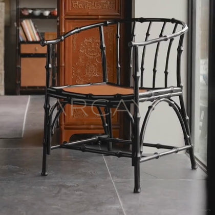 Purple Bamboo Round Back Chair - main