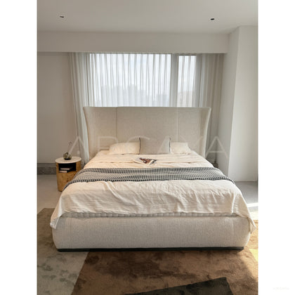Old Money High Headboard Bed - scene