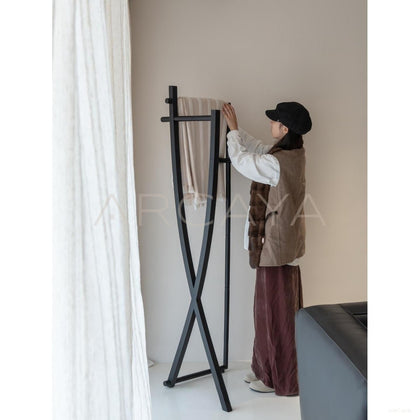 Haozi Woven Clothes Rack — Coat Racks - scene
