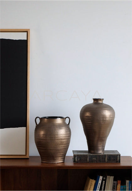 Wabi Sabi Mid Century Jar Vase Designer - scene