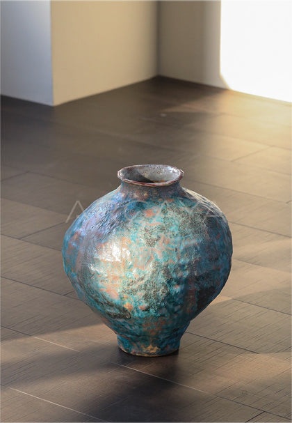Vintage Wabi Sabi Jingdezhen Tabletop Jar - scene