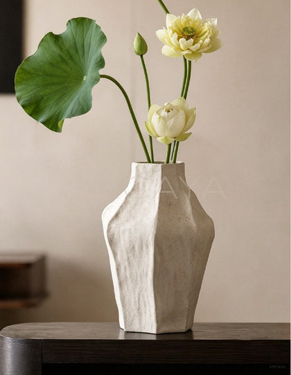 Plain Edge Hand Pinched Ceramic Vase - scene