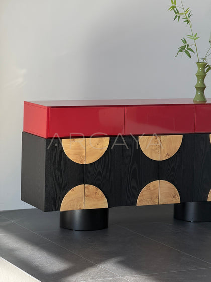 Red Vintage Sideboard - scene