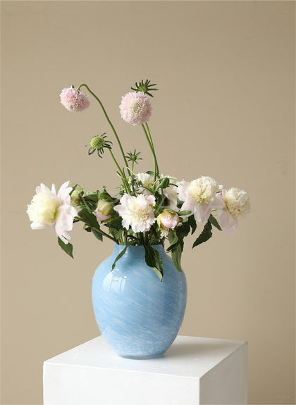 Glass Peony Vase - scene