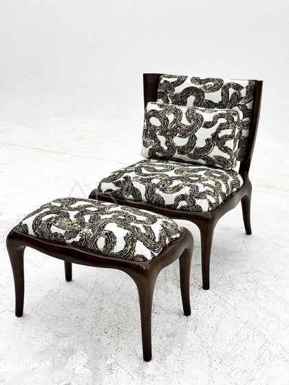 Solid Wood Lounge Chair - scene