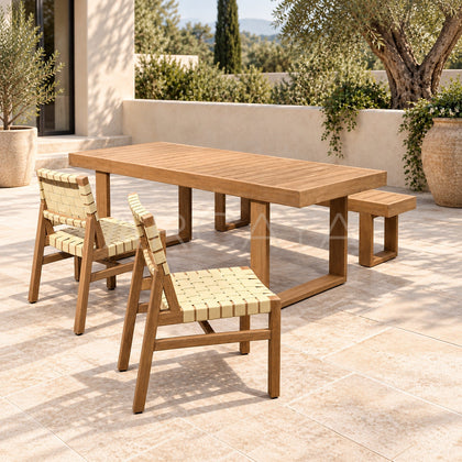 Teak Outdoor Dining Set Villa - main