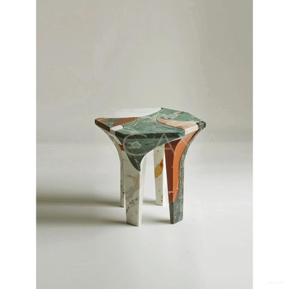 Yeshi Smelted Stone Side Table - scene