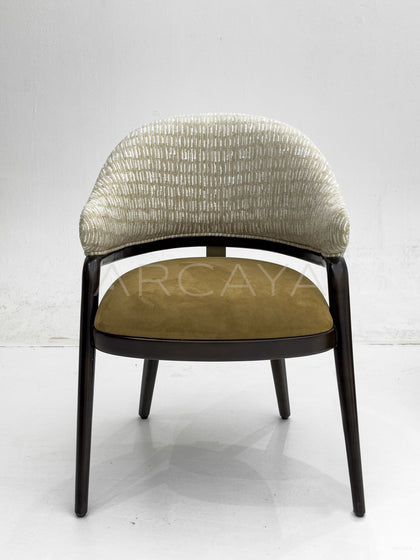 Solid Wood Upholstered Dining Chair - scene