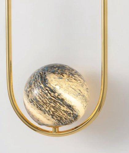 Stone Globe Gold Ring Wall Light 60184 - detail