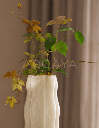 New Chinese Grey White Glass Vase - scene