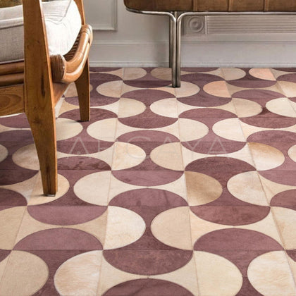 Patchwork Cowhide Rug - scene