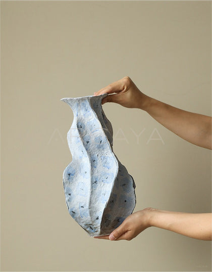 Wabi Sabi New Chinese Stoneware Jar Vase - scene
